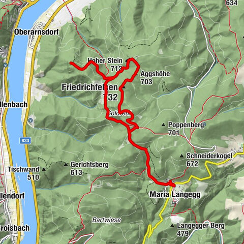 Von Maria Langegg zur roten Wand und zum hohen Stein