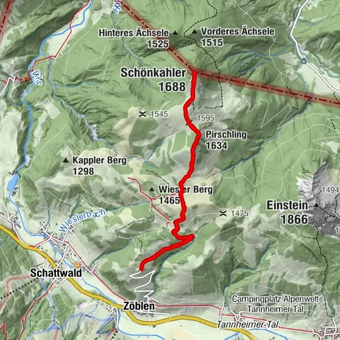 Zöblen Bergsteigen