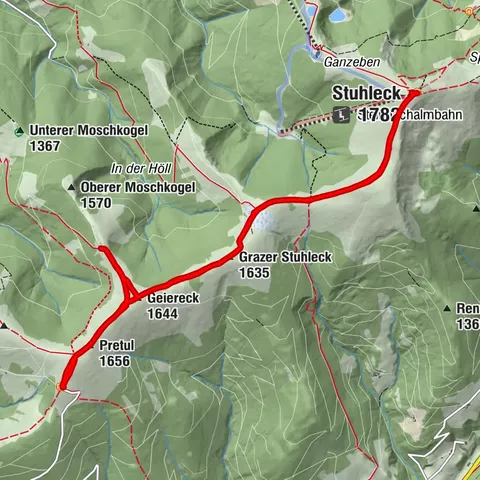 Roseggerhaus/Pretul aufs Stuhleck