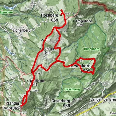 3 Tausender Tour Pfänder-Hochberg-Hirschberg