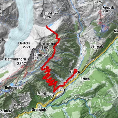 E-MTB tour Fiesch - Fiescheralp - Märjela