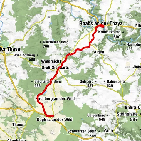 Thayarunde Etappe 1: Göpfritz - Raabs/Thaya