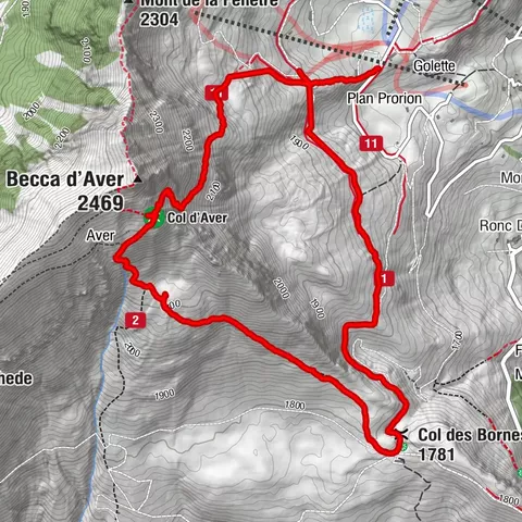 Chantorné-col d'aver-col de bornes-chantorné