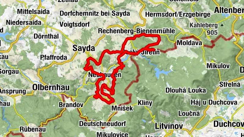 Blockline Loop 3 : Holzhau " Kreuztanne " Neuhausen " Seiffen " Holzhau