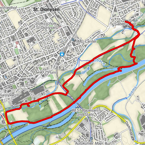 Große Traun-Au Runde St. Martin bis Stadtmitte