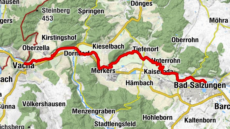 Werra Wasser Wandern 4: Bad Salzungen - Vacha
