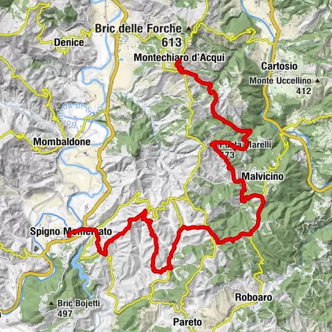 Itinéraire des églises campagnardes et des ravins de la Vallée Bormida de Spigno et Erro - Étape 4 : Spigno Monferrato - Montechiaro d'Acqui