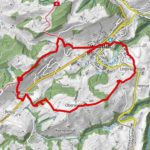 Waldstatt - Badtöbelibrücke - Säntisblick - Geisshalde - Waldstatt