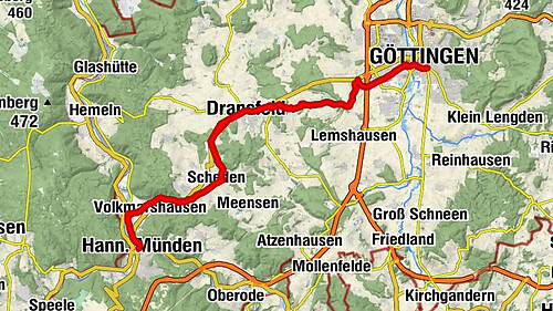 Von Göttingen nach Hann. Münden und zurück