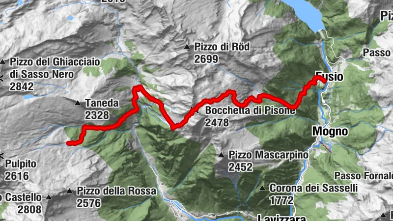 Via Alta Vallemaggia- Étape 7S : Fusio-Cabane Poncione di Braga