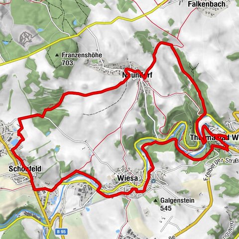 Chemin de randonnée circulaire de Wiesenbad