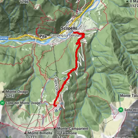 Chemin de la Madonna della Neve