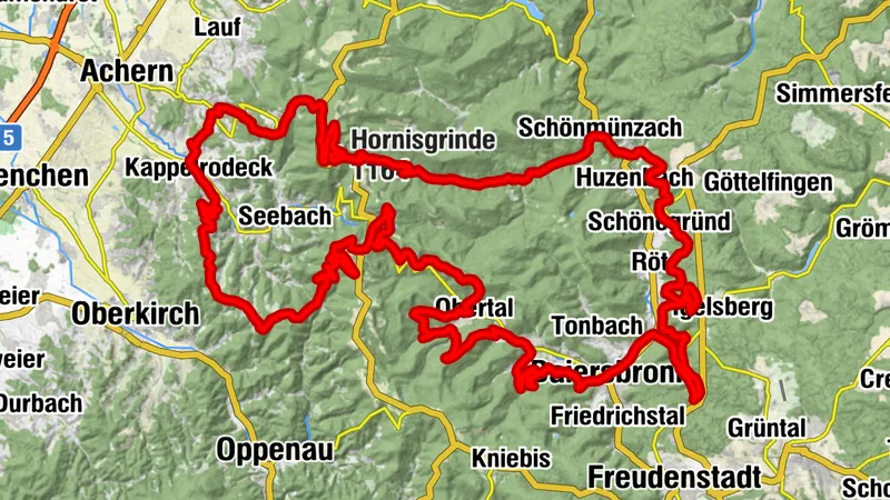 weekend VTT Baiersbronn-Sasbachwalden-région du parc national