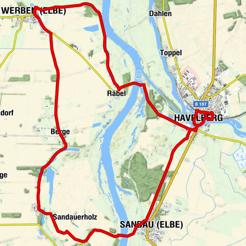 "Croisière" sur l'Elbe dans l'Altmark, deux villes hanséatiques à vélo