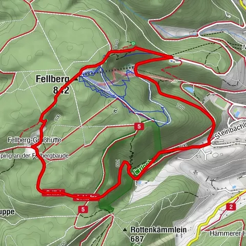 Sentier du parc naturel - Griffelpfad dans la forêt de Thuringe