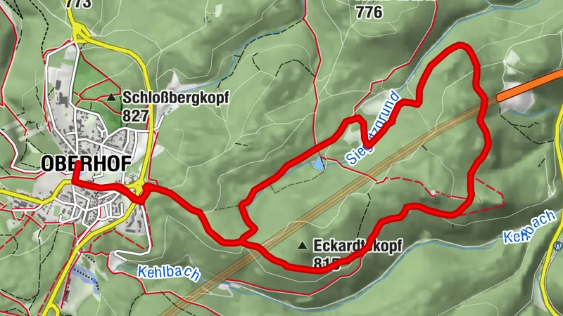 Sentier circulaire - "Zum Ausgebrannten Stein" - Oberhof - Forêt de Thuringe