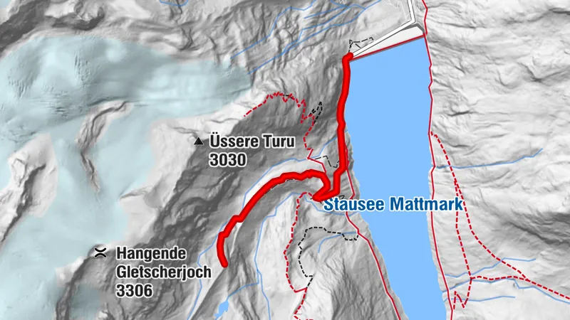 Sentiers des points de vue sur le glacier Schwarzberg