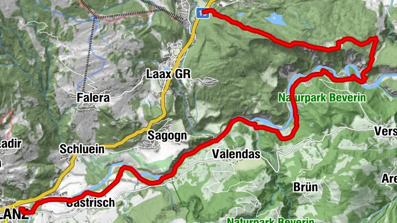 Gorge du Rhin : Ilanz - Staderas