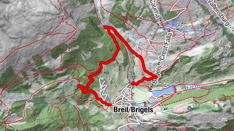 Senda historica - Brigels Survitg (adapté aux poussettes)