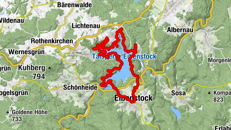 Fjords d'Eibenstock - tour en e-bike à travers le pays et l'histoire