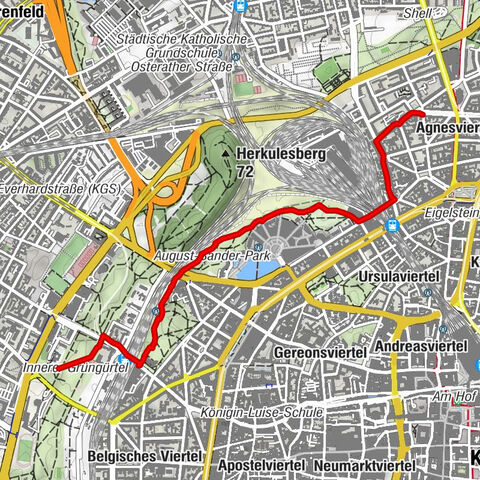 Vom Grüngürtel ins Agnes Viertel