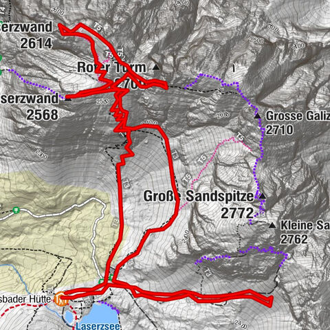 Lienzer Dolomiten: Karlsbader Hütte und Laserzwand