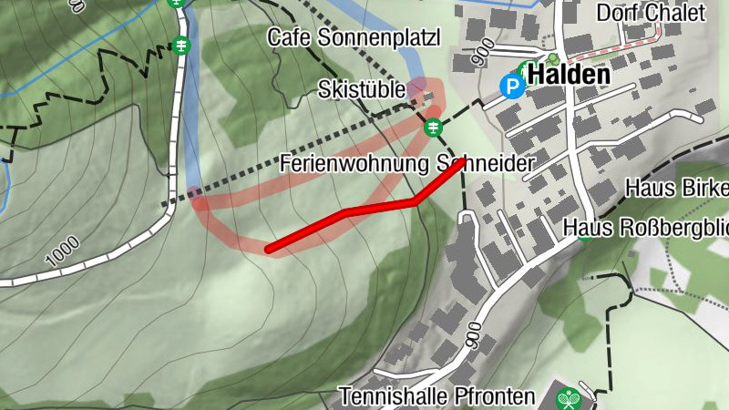 Piste de luge Sonnenlifte Pfronten Röfleuten