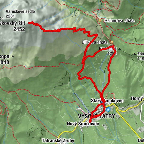 Vysoké Tatry, Nový Smokovec - Slavkovský štít