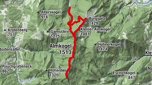 Burgspitz, Almkogel, Wieser, Langlackenmauer und zurück