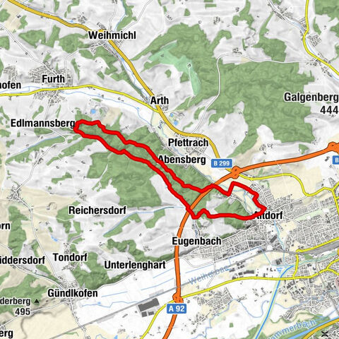 Entlang des 1er Wanderwegs Altdorf-Waldkapelle Furth
