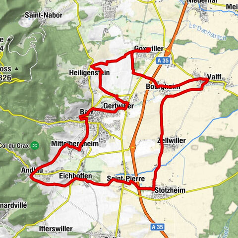 Boucle locale Alsace à Vélo BL214 "Klevener et pain d'épices"