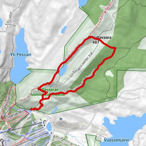 Sentier Valtavaaran huiputus 5,7 km, réserve naturelle Valtavaara-Pyhävaara
