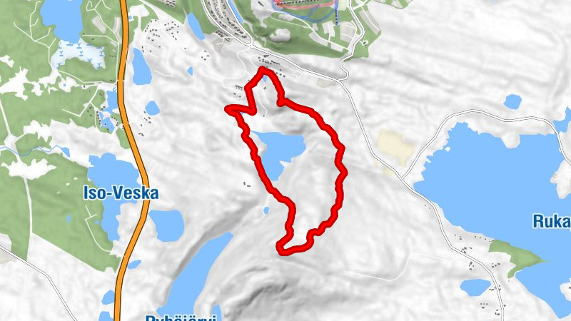 Sentier de raquettes Pyhän Jyssäys 6 km, réserve naturelle Valtavaara-Pyhävaara