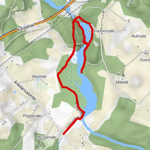Sentiers de Hiitolanjoen dans la zone Ritakosken-Lahnasenkoski