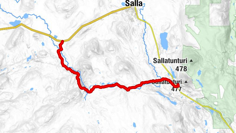 Sentier du canyon Salmijoki, Salla