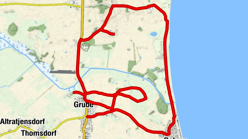 Parcours Rosentour dans l'OstseeFerienLand