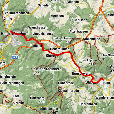 Werra Wasser Wandern 12 : Witzenhausen - Hann. Münden