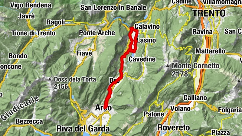 4.2 Vers le nord sur la piste cyclable de la Sarca : d'Arco à Sarche