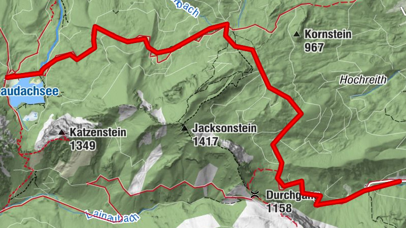MTB Strecke vom Hauergraben zum Laudachsee