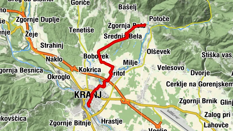 Sentier des Karavanke - ÉTAPE 2 : Preddvor - Kranj