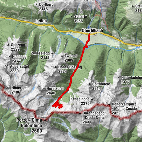 Porzehütte/Tilliacher Joch am Karnischen Kamm