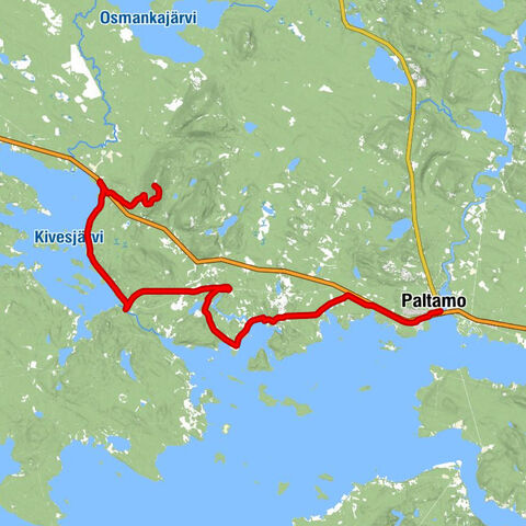 À vélo jusqu'à Kivesvaara, 35 km, Paltamo