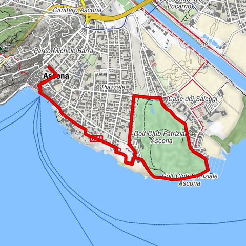Parcours bord du lac d'Ascona (SuisseMobile 653)