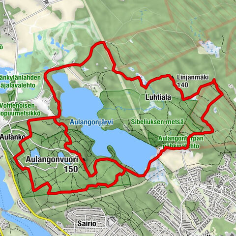 Parcours VTT d'Aulanko