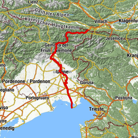 FVG1 Piste cyclable Alpe Adria (C100)