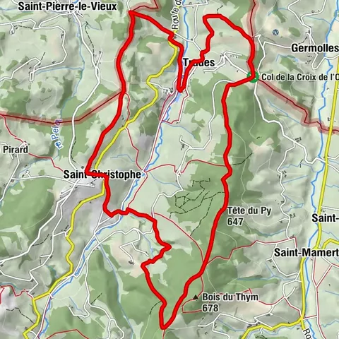 Circuit VTT M5 de Trades à St Christophe
