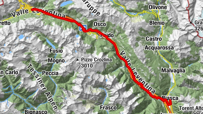 A vélo dans les «grotti» du Val Leventina