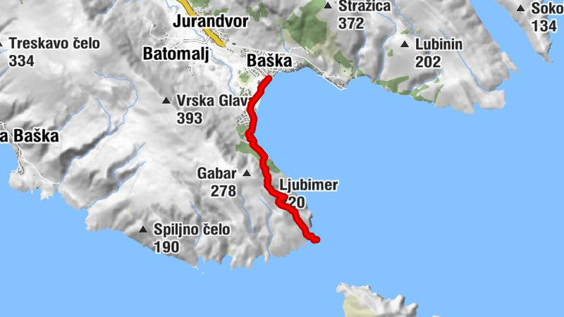 Baška - Rt. Skuljica