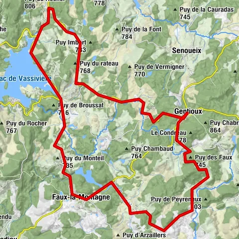 Boucle vélo N°47 - Les 1000 sources du plateau