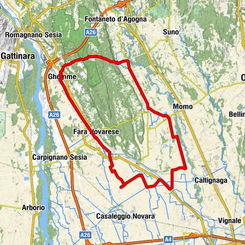 Entre la Sesia et les vignobles des collines de Novara